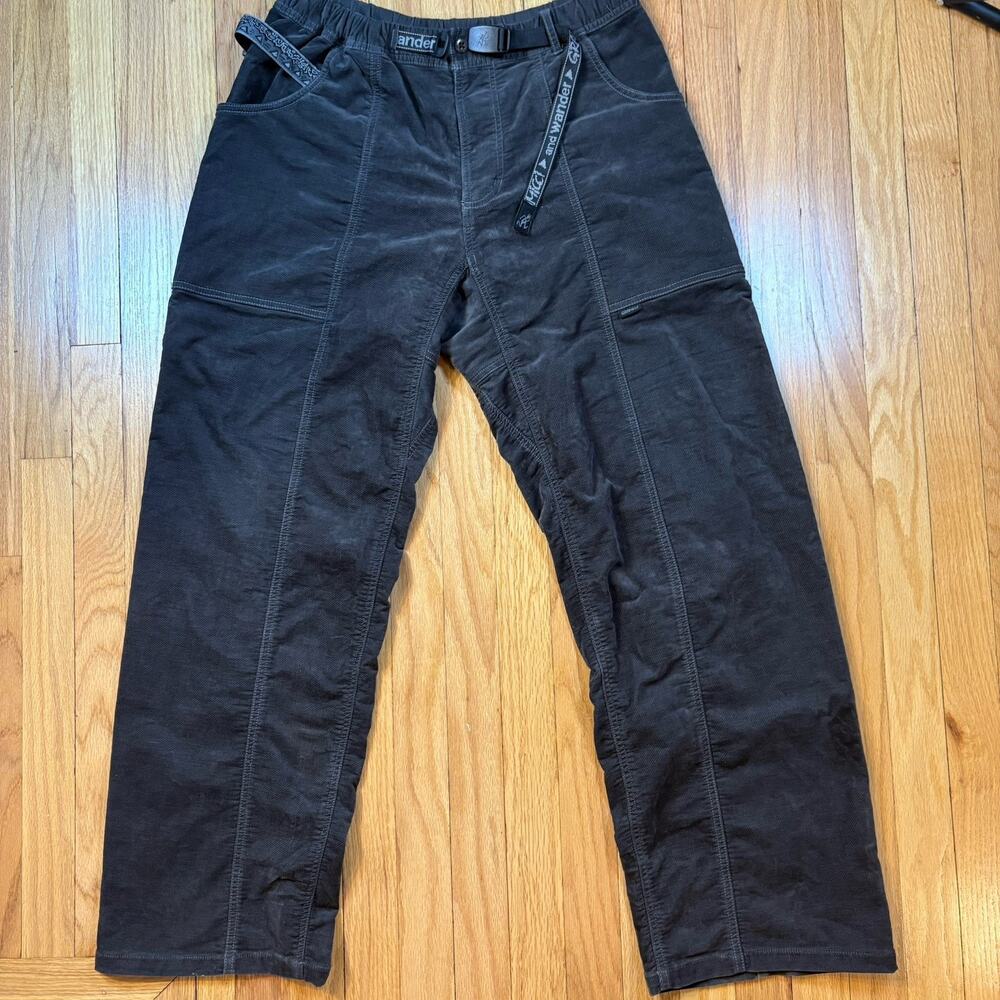 Gramicci And Wander Size US M JQ TAPE Corduroy Gadget Pants Charcoal Relaxed Fit